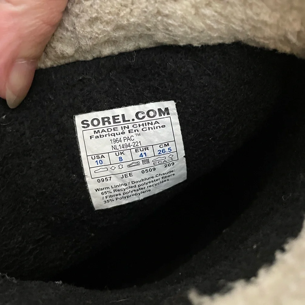 SOREL- Women's Green 1964 PAC Waterproof Snow Boots size 10 - Picture 6 of 6